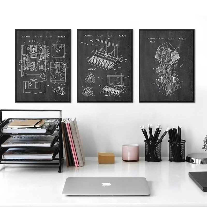6Pcs Vintage Computer Patent W - đánh giá và giá Tech Office Wall Decor