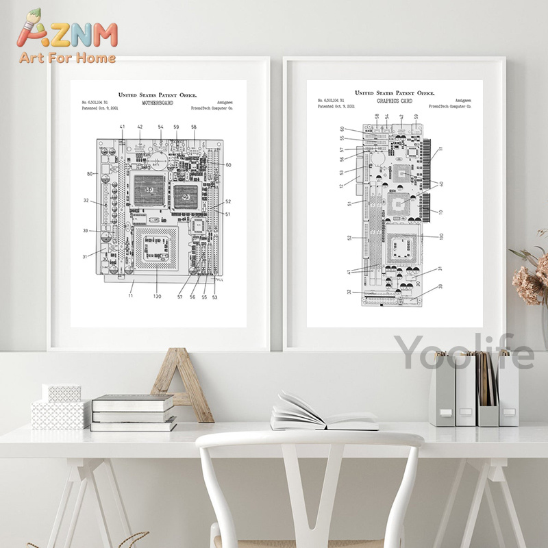 AZNM Computer Motherboard Pate - đánh giá và giá Tech Office Wall Decor