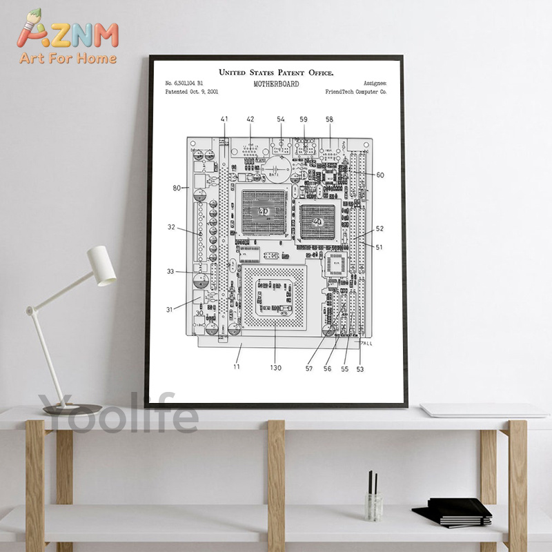 AZNM Computer Motherboard Pate - đánh giá và giá Tech Office Wall Decor