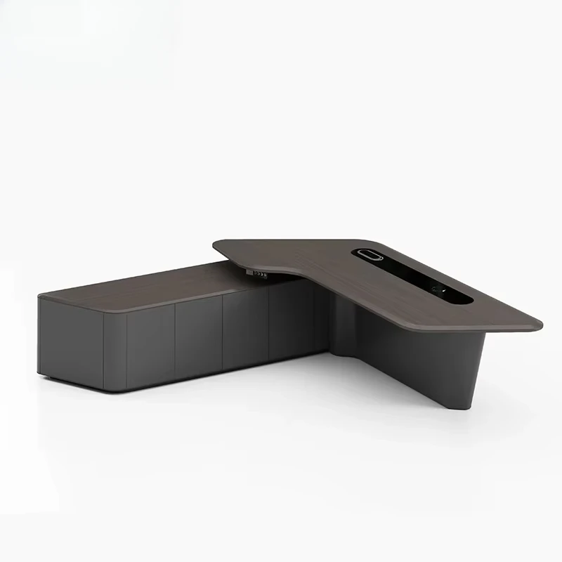 L Shape With Drawer White Luxu - đánh giá và giá Office Tech And Management