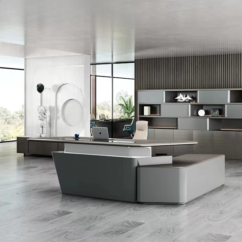 L Shape With Drawer White Luxu - đánh giá và giá Office Tech And Management