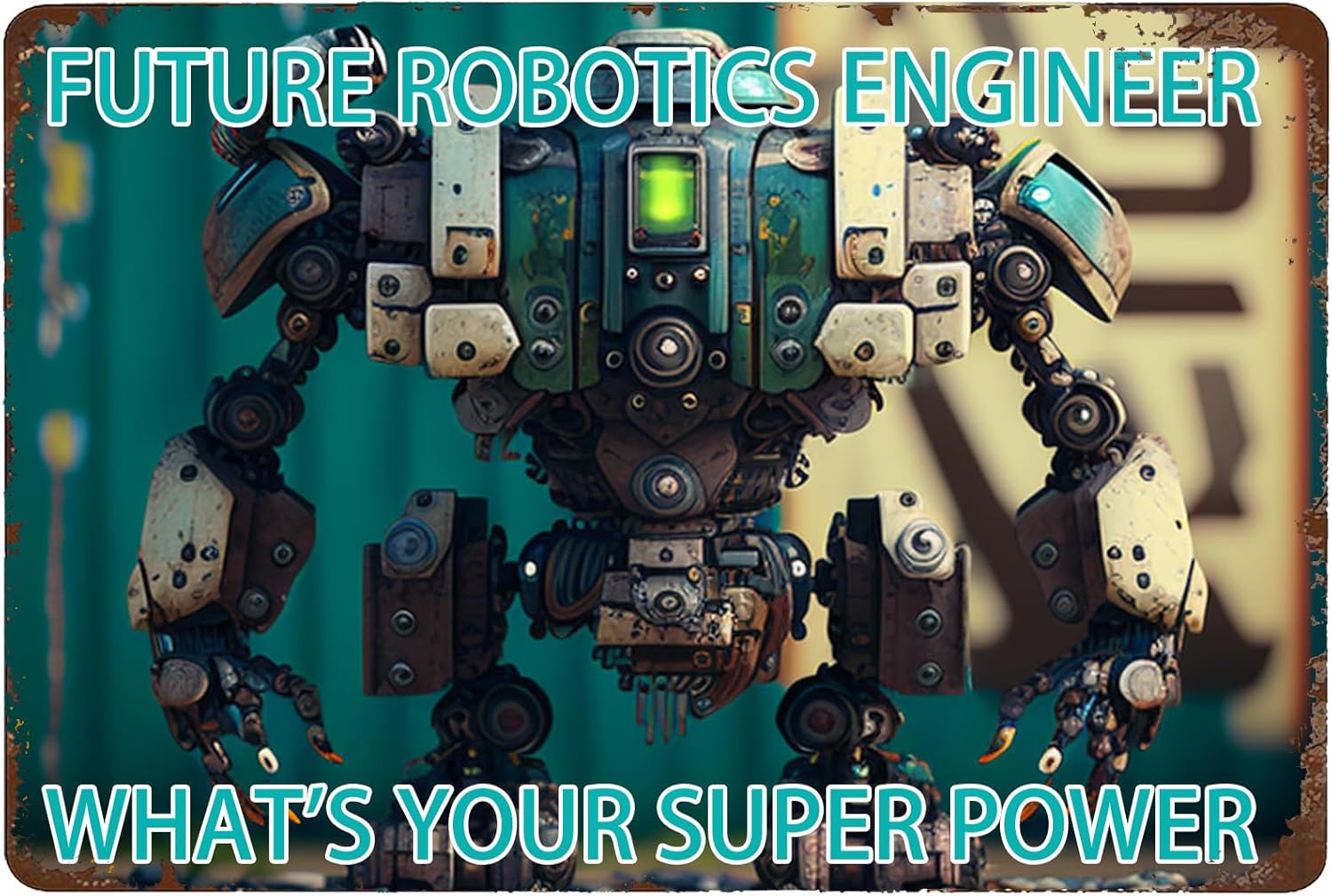Robotics Engineer Metal Sign 8 - đánh giá và giá Tech Office Wall Decor