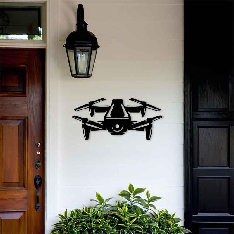 2D Flat Drone Silhouette Metal - đánh giá và giá Tech Office Wall Decor
