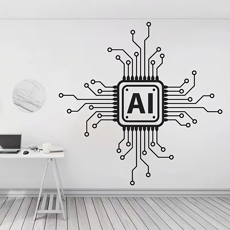 AI Technology Circuit Board Vi - đánh giá và giá Tech Office Wall Decor