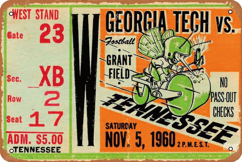 1960 GEORGIA TECH VS. TENNESSE - đánh giá và giá Tech Office Wall Decor
