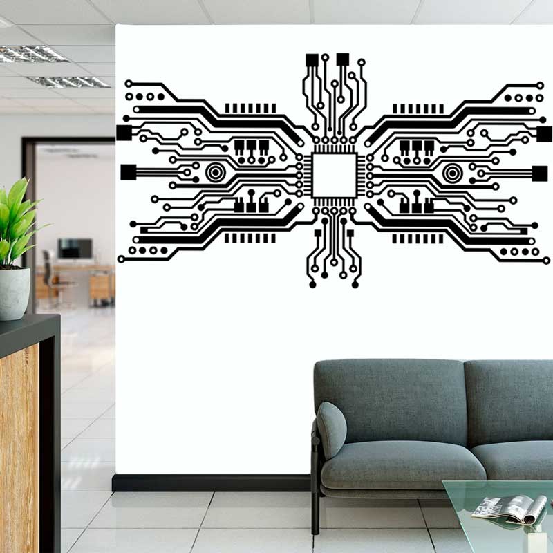 Circuit Board Chip Wall Sticke - đánh giá và giá The Office It Tech